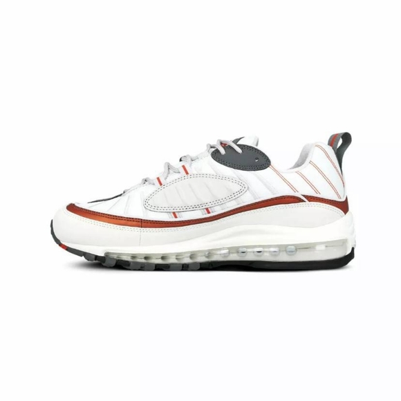 Nike Air Max 98 Rust White Vast Grey Orange CD0132-002 Mens Size 8.5 New - Picture 3 of 5